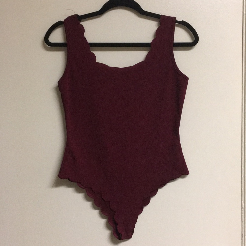 Maroon bodysuit